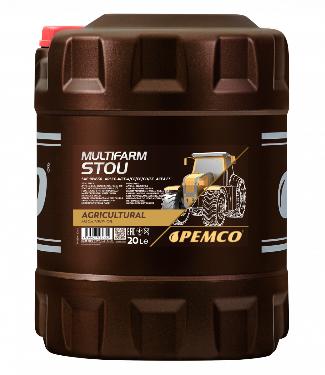 Масло трансмиссионно-гидравлическое Pemco Multifarm STOU 10/30 API  CG-4/SF/GL-4/HVLPD (20 л.)- Заказать. Доставка. Отсрочка